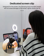 Video Conference Ring Light with Monitor Clip, for Distance Learning, Zoom Call, Self Broadcast & Live Streaming