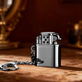 Spark Tag Metal Windproof Kerosene Keychain Lighter