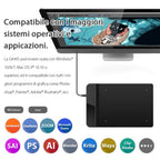 Digital Graphic Tablet for Drawing Painting with Battery-free Stylus