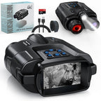 Night Vision Binoculars 4K Infrared Goggles – 5000mAh Rechargeable, 8X Zoom, See 600 Meters in Complete Darkness for Hunting & Surveillance